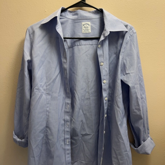 Classic Blue Striped Womens Brooks Brother Shirt - Picture 2 of 4